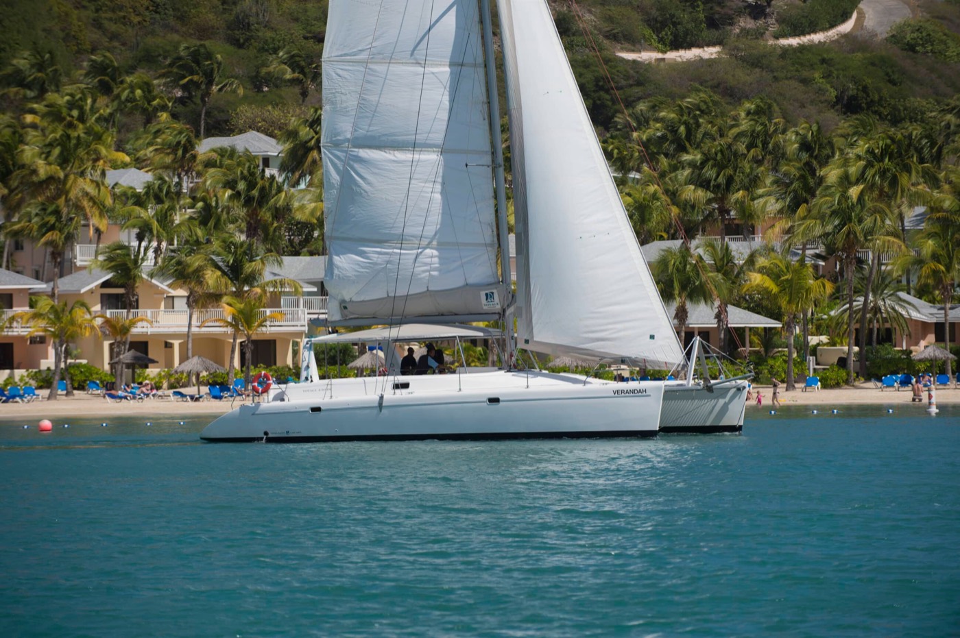 The Verandah Catamaran under sail