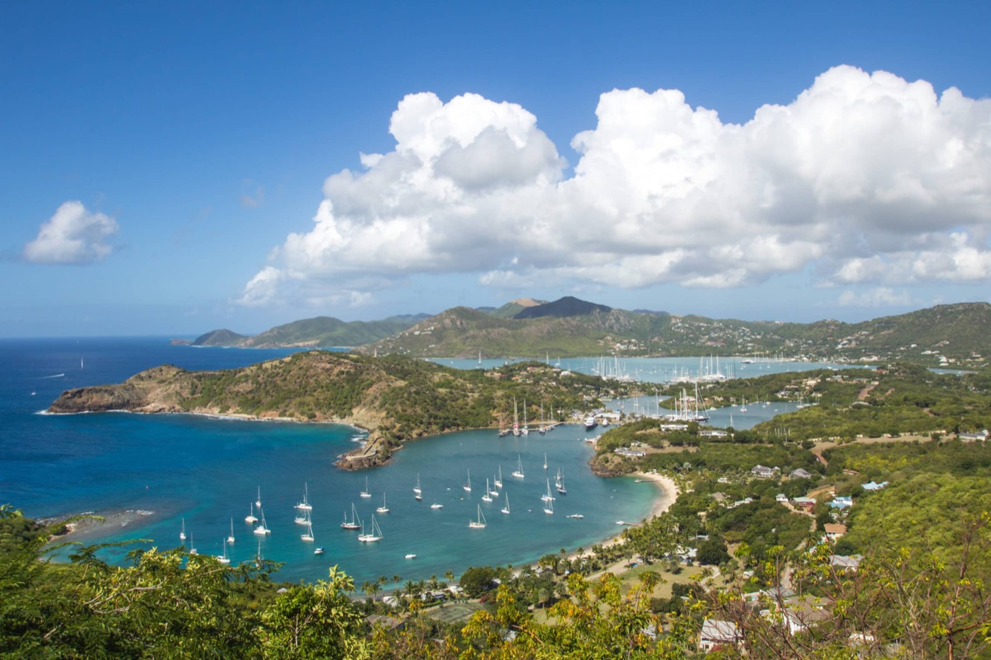 View over English Harbour from Shirley Heights